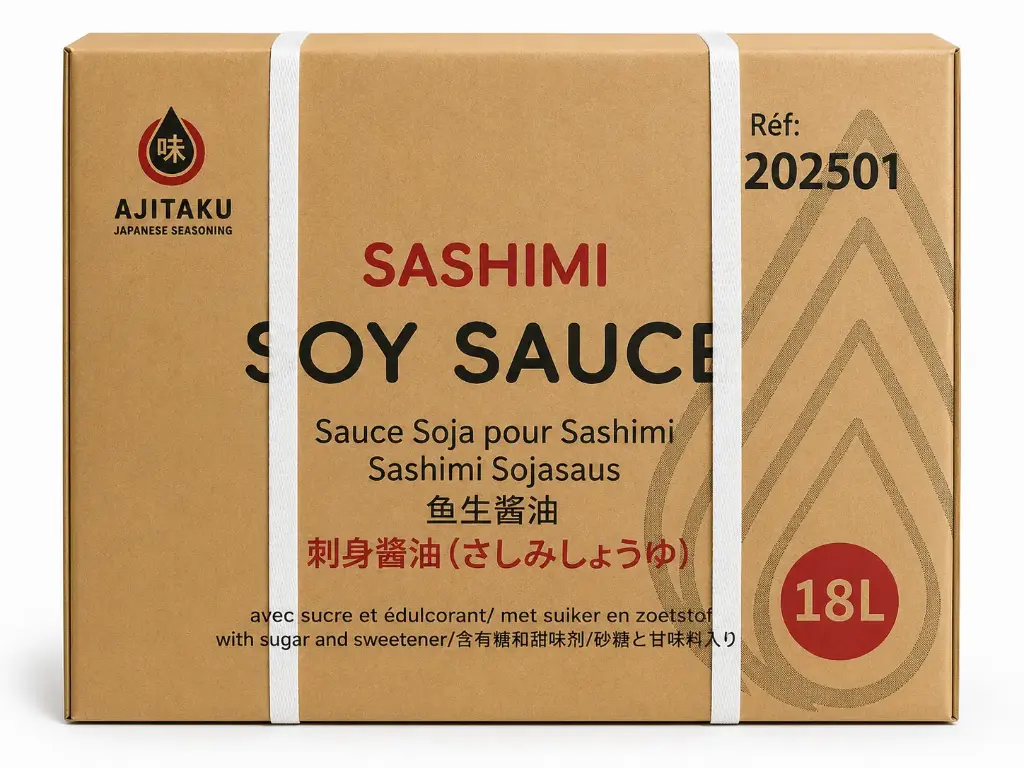 味匠鱼生酱油18L - AJITAKU Sushi & Sashimi Soy Sauce18L