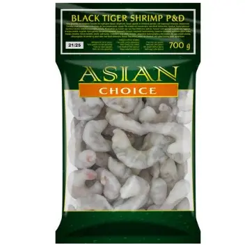[FP-4105] 有壳虾 ASIAN CHOICE  Black Tiger Shrimp P&D 21/25 700g（10）