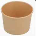 牛皮汤碗（含盖） 500ml/14OZ Papier Soup Bowl  * 1000st  W500