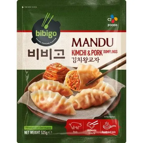 [DV1734-1] 韩国 猪肉辣白菜饺子BIBIGO  Mandu Kimchi & Pork 525g (15)
