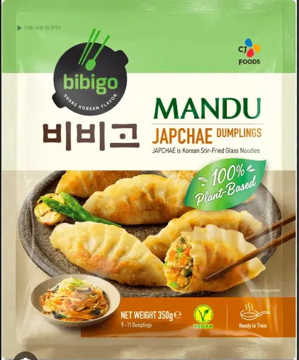 [DV1757] 韩国粉丝素饺 BIBIGO  Mandu Japche 9-11 PCS 350g （20）