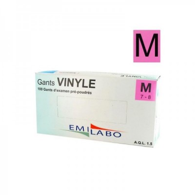 粉PVC手套 / Powdered PVC Gloves x 100